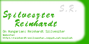 szilveszter reinhardt business card